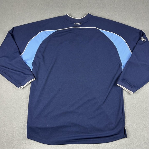 Utah Jazz Shirt Mens‎ Large Navy Blue NBA Basketball Reebok Long Sleeve Pullover - Picture 7 of 9